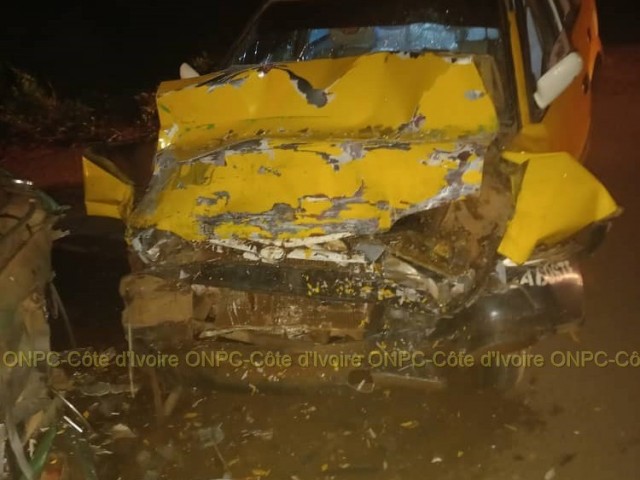 GAGNOA : SEIZE VICTIMES DANS UNE COLLISION ENTRE UN MASSA ET UN TAXI