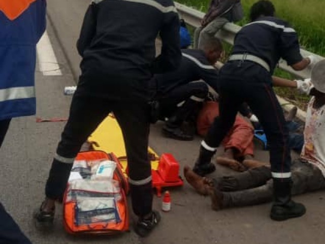 TOUMODI : UN GRAVE ACCIDENT DE LA CIRCULATION CRÉE UN INCENDIE