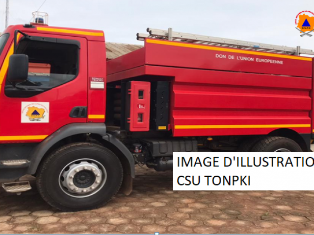 UN FEU DE GAZ ETEINT PAR LES POMPIERS CIVILS DU TONPKI