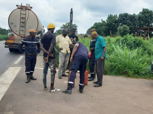 KATIOLA : LES CONDUCTEURS DE VEHICULES TRANSPORTANT DES MATIERES DANGEREUSES SENSIBILISES
