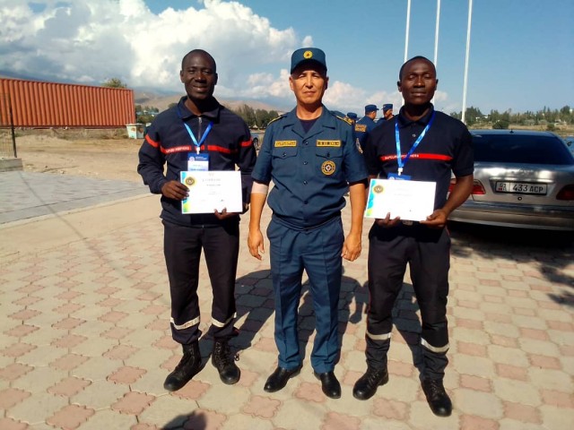STAGE AU KIRGHIZISTAN : LES DEUX POMPIERS CIVILS IVOIRIENS RENTRENT CERTIFIÉS
