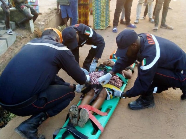 ODIENNE : LES POMPIERS CIVILS DU KABADOUGOU EN ACTION DANS LA VILLE D’ODIENNE 