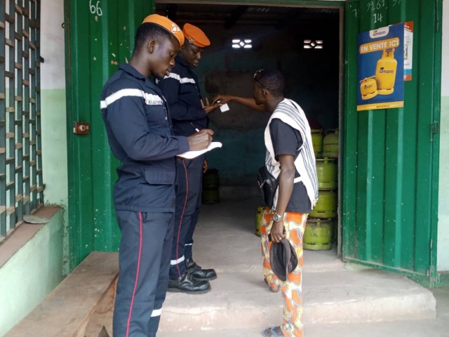 SECURITE INCENDIE: 07 DEPOTS DE GAZ VISITES PAR LES POMPIERS CIVILS A ABENGOUROU 